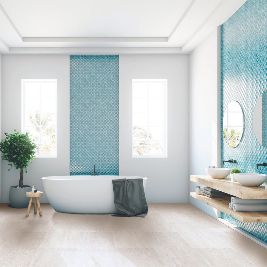 tile flooring in a bright Chandler bathroom
